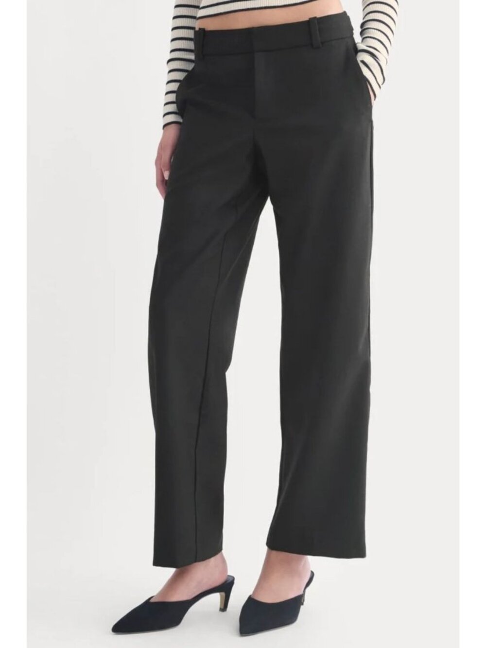 Everlane Black Straight-Leg Trouser in Tailor Twill Women's Size 10 New W/ Tags!